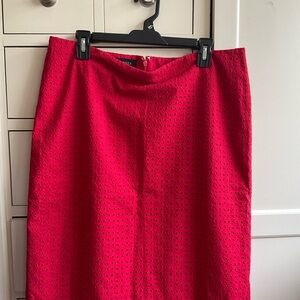 Talbots Red Pencil Skirt